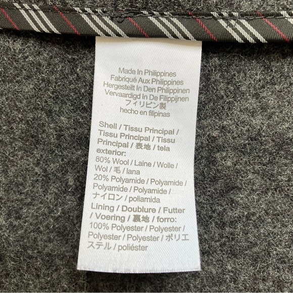 J. Crew Alfie Italian Wool Knit Blazer Jacket Charcoal Grey Heather Office Sz 6P - Picture 15 of 16